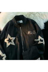 Fall Star Bomber-Übergröße-Jacke