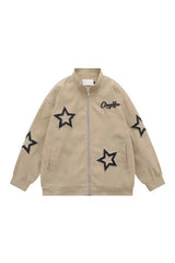 Fall Star Bomber-Übergröße-Jacke