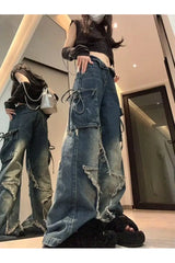 Jean cargo brodé Fall Star