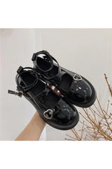 Chaussures Mary Janes à plateforme gothique étoilée