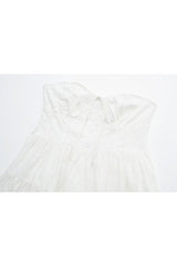 Mini-robe bustier en dentelle