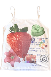 Strawberry Dreams Collage Top