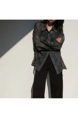 Streetwear Hemd mit Laternenärmeln