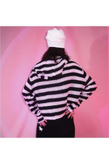 Herbstlicher gestreifter Emo-Totenkopf-Hoodie