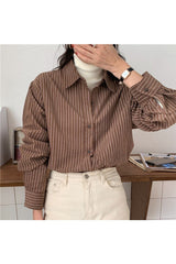 Chemisier rayé style rétro