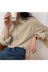 Chemisier rayé style rétro