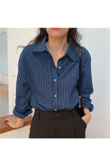 Chemisier rayé style rétro