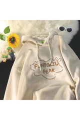 Sweat à capuche ample pour étudiants d'automne