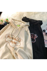 Sweat à capuche ample pour étudiants d'automne