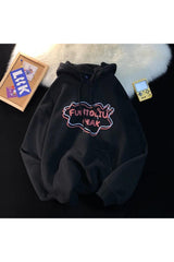 Sweat à capuche ample pour étudiants d'automne