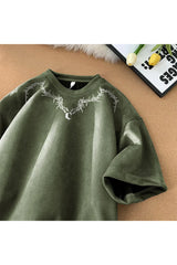 Suede Printed T-Shirt