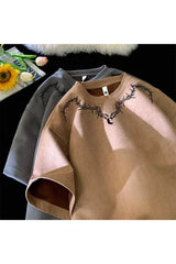 Suede Printed T-Shirt