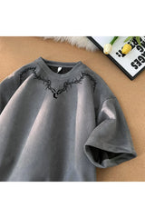 Suede Printed T-Shirt