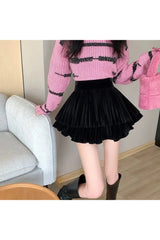 Sweet High Waist Pleated Skirt