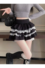 Mini-jupe en dentelle douce kawaii