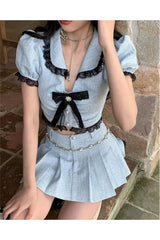 Sweet Two Piece Mini Skirt