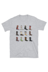 T-Shirt mit Stiefel-Print
