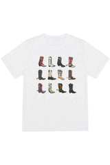 T-Shirt mit Stiefel-Print