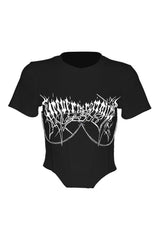 T-shirt with print and short sleeves