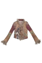 Grunge-Hemd mit unregelmäßigem Quasten-Mesh