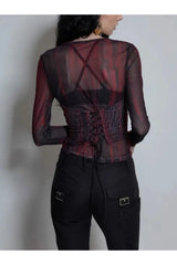 Tie Dye Mesh Crop Top