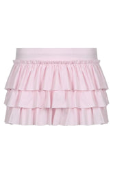 Tiered Ruffle Pink Skirt