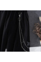 Ensemble de costume esthétique deux pièces avec chaînes