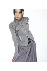 Veste zippée côtelée urbaine