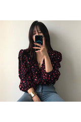 Retro-Shirt mit V-Ausschnitt