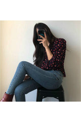 Retro-Shirt mit V-Ausschnitt