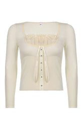 Fall Vanilla Ribbon Dream Cardigan