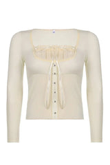 Fall Vanilla Ribbon Dream Cardigan