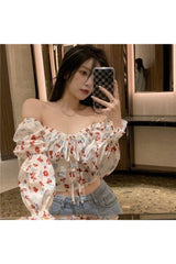 Chemisier floral esthétique vintage