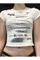 Vintage Anatomy Tools Crop Top