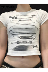 Vintage Anatomy Tools Crop Top
