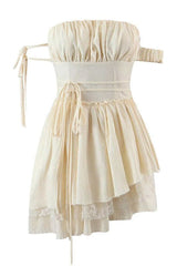 Robe midi beige vintage