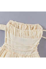 Robe midi beige vintage