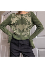Fall Vintage Casual Knit Sweater