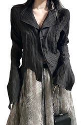 Vintage Gothic Schwarzes Hemd