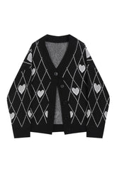 Fall Vintage Goth Style Knitted Sweater