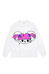 Vintage Graphic Print Cotton T-Shirt