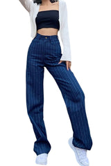 Herbst Vintage High Waist Straight Jeans