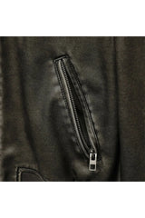 Veste en similicuir vintage d'automne