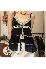 Vintage Spitzentop mit Punkten