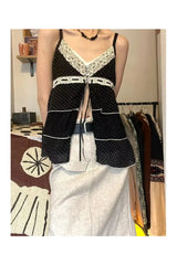 Vintage Spitzentop mit Punkten