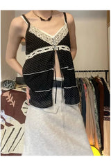 Vintage Spitzentop mit Punkten