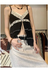 Vintage Spitzentop mit Punkten