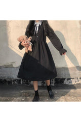 Robe longue noire rétro vintage