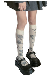 Vintage Rose Knee Socks