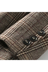 Blazer de bureau vintage d'automne à simple boutonnage